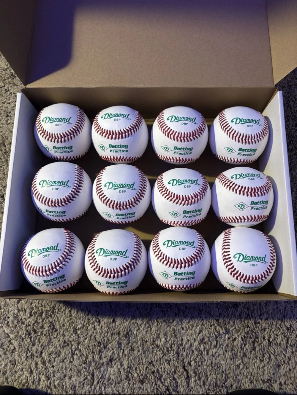 Diamond Supply Co. White Baseballs with Red Stitching (12-Pack)